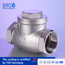 Stainless Steel Bsp/BSPT Industrial Swing Check Valve